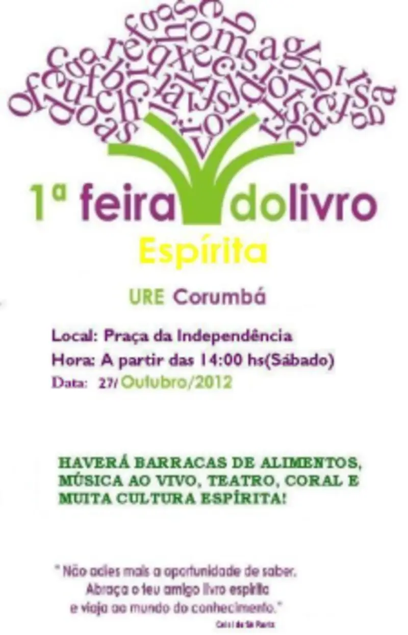 1ª feira do livro espírita de Corumbá