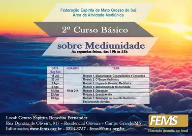 2º Curso Básico Sobre Mediunidade 2016