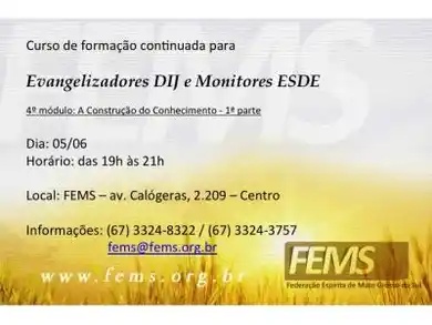 4º módulo do curso para evangelizadores e monitores