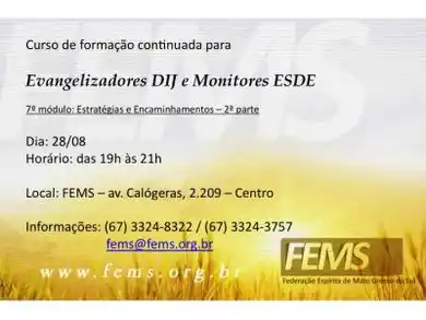7º módulo do curso para evangelizadores e monitores