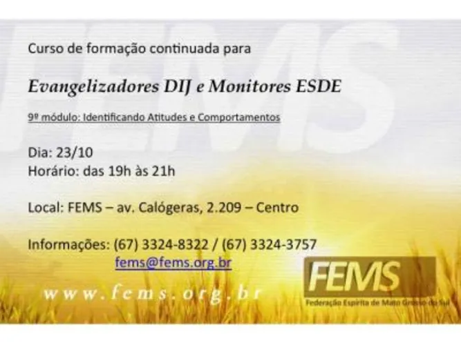 9º módulo do curso de formação continuada para evangelizadores e monitores