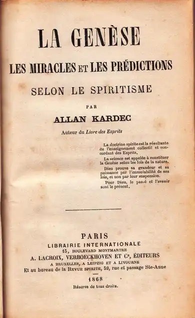 A gênese, os milagres e as predições segundo o espiritismo