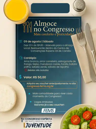 Almoce no 5º Congresso Espírita de Mato Grosso do Sul