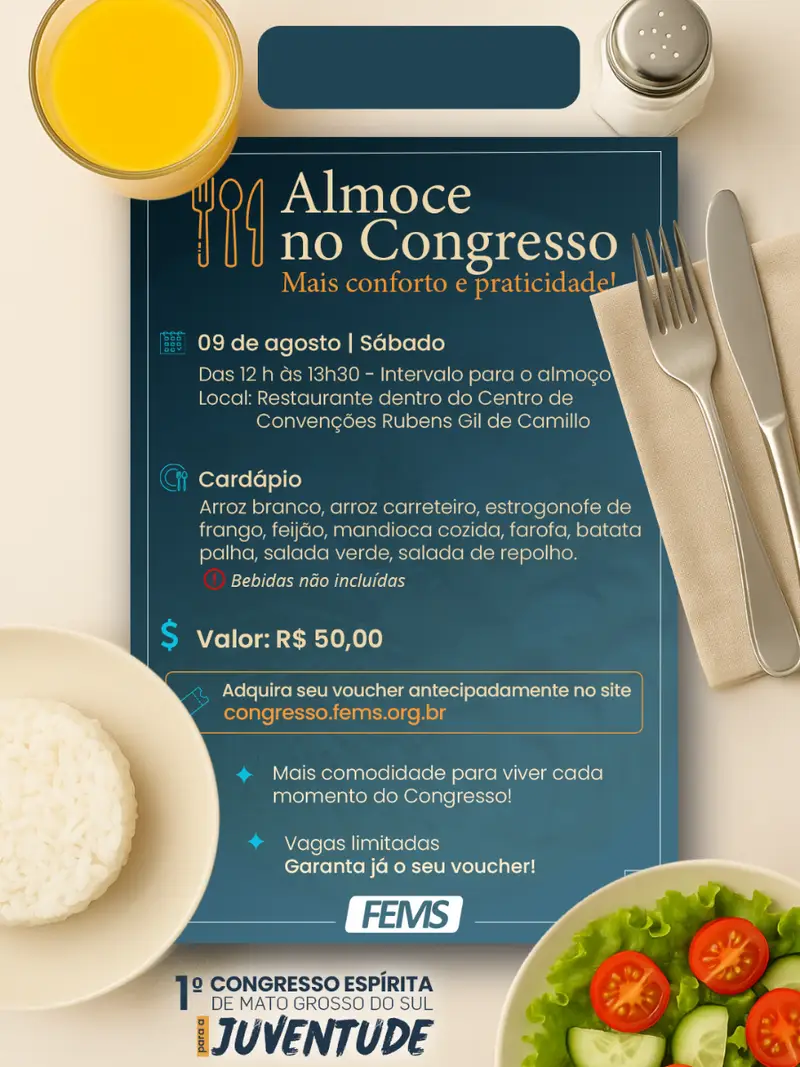 Almoce no 5º Congresso Espírita de Mato Grosso do Sul
