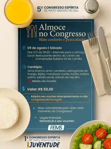 Almoce no 5º Congresso Espírita de Mato Grosso do Sul