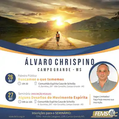 Álvaro Chrispino palestra e seminário em Campo Grande/MS