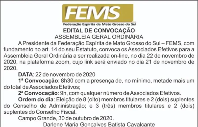 ASSEMBLÉIA GERAL ORDINÁRIA