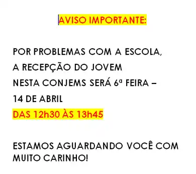 AVISO IMPORTANTE