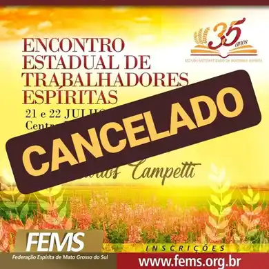 Cancelado Encontro Estadual de Trabalhadores Espíritas