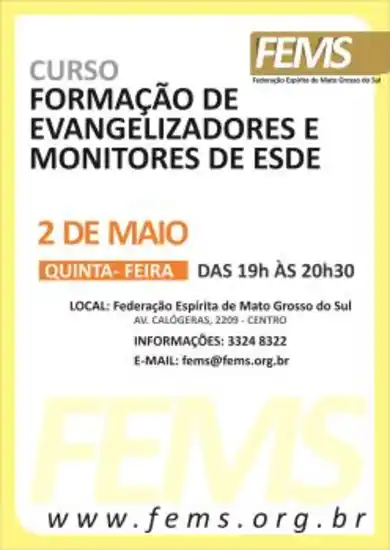 Continuação do curso de formação de evangelizadores e monitores de ESDE