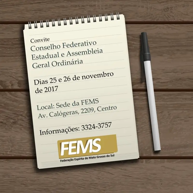 Convite: Conselho Federativo Estadual e Assembleia Geral Ordinária