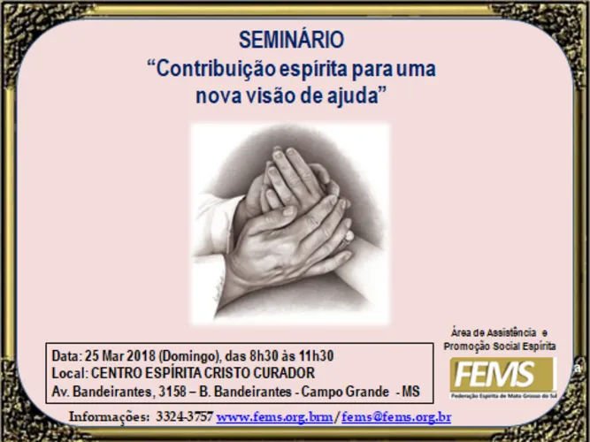 Convite Seminário da Área de Assistência e Promoção Social Espírita