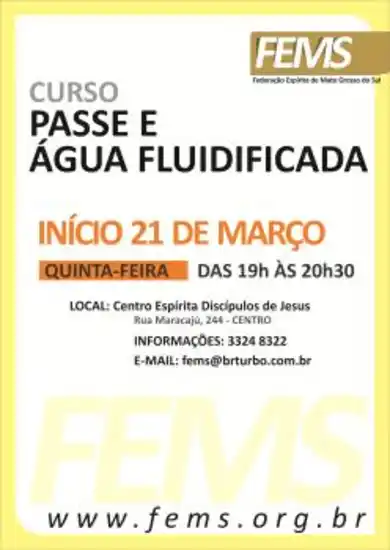 Curso Continuado Sobre Passe e Água Fluidificada