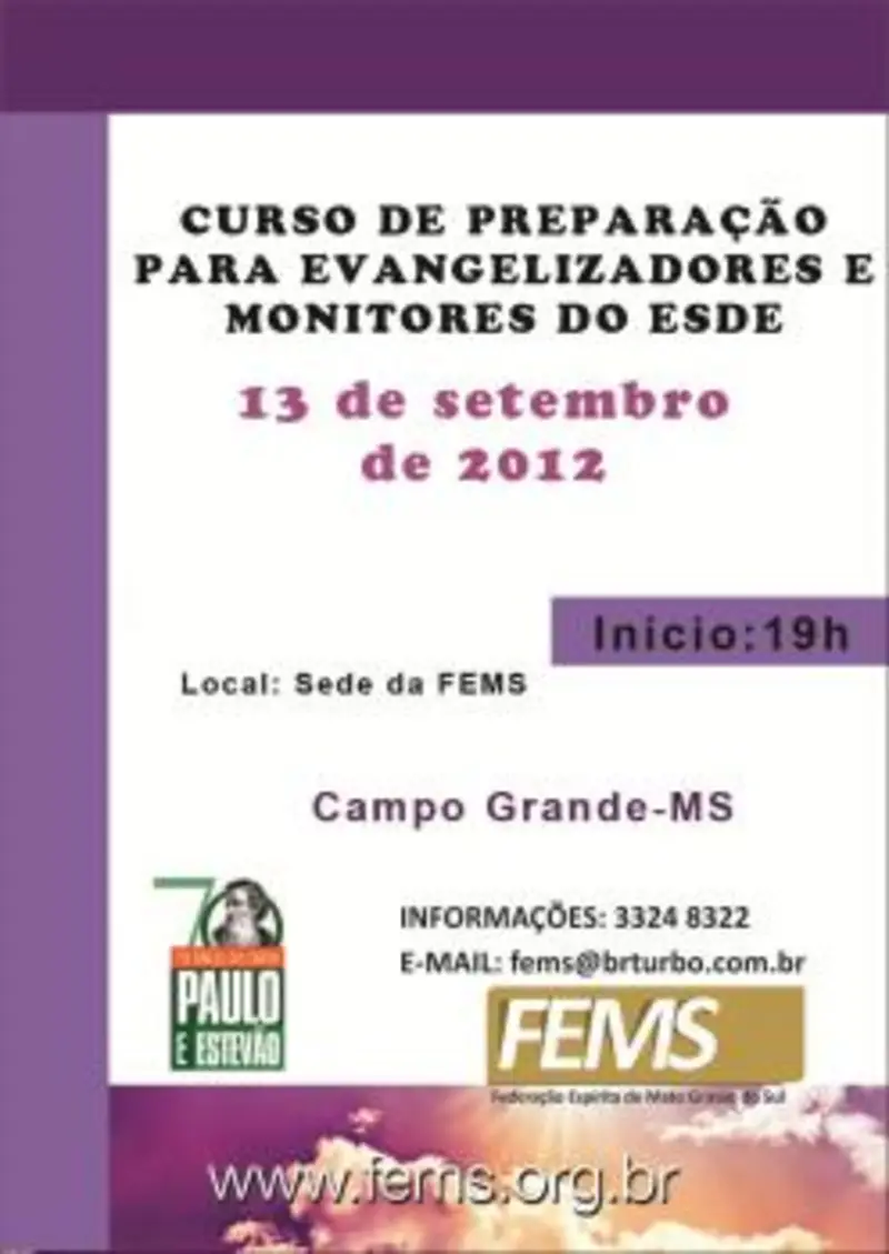 Curso de preparação de evangelizadores e monitores do ESDE
