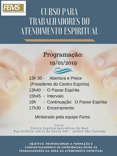 CURSO PARA TRABALHADORES DO ATENDIMENTO ESPIRITUAL