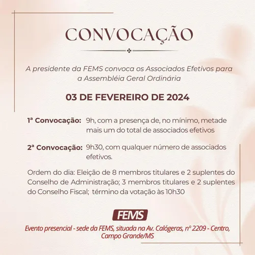 EDITAL DE CONVOCAÇÃO - ASSEMBLEIA GERAL ORDINÁRIA