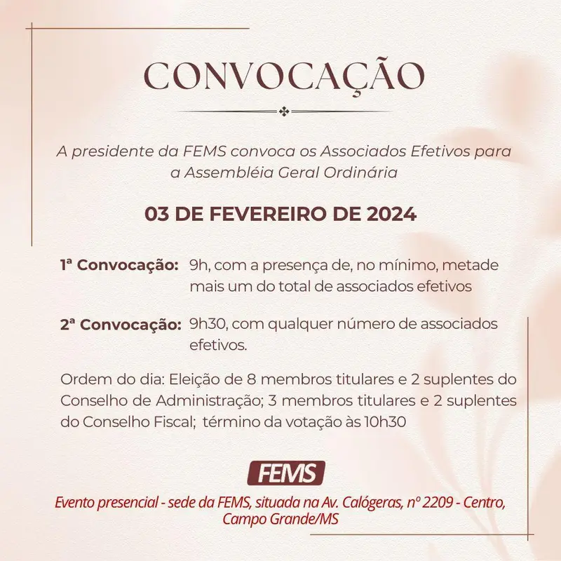 EDITAL DE CONVOCAÇÃO - ASSEMBLEIA GERAL ORDINÁRIA