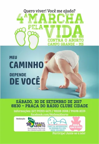Em favor da vida, diga não ao aborto