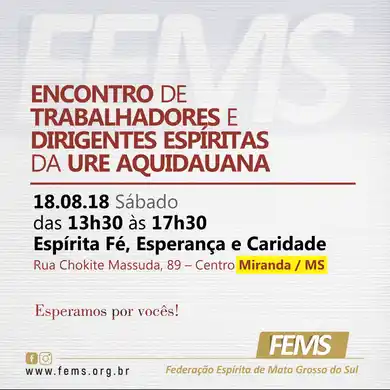 Encontro de Trabalhadores e Dirigentes Espíritas da URE Aquidauna