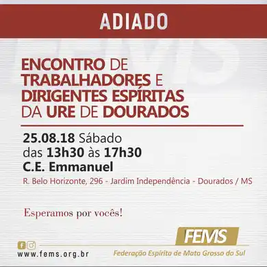Encontro de Trabalhadores e Dirigentes Espíritas da URE de Dourados