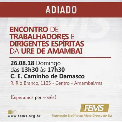 Encontro de Trabalhadores e Dirigentes Espíritas da URE de Amambai