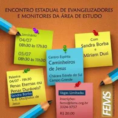 Encontro Estadual de Evangelizadores e Monitores da Área de Estudo