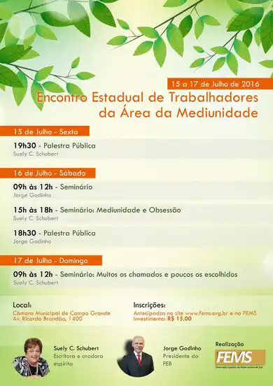 ENCONTRO ESTADUAL DE TRABALHADORES DA ÁREA DA MEDIUNIDADE