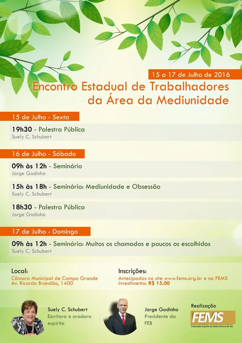 ENCONTRO ESTADUAL DE TRABALHADORES DA ÁREA DA MEDIUNIDADE