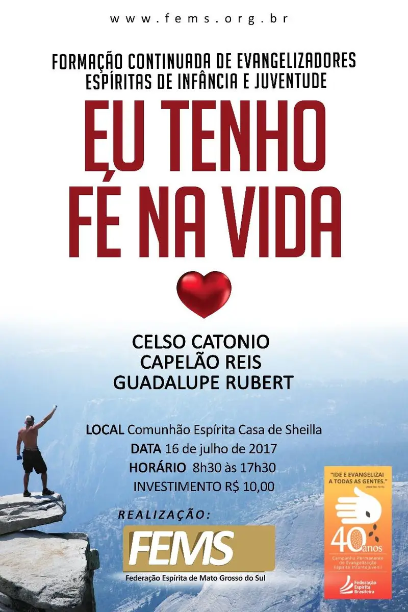 Formação Continuada para  Evangelizadores Espíritas de Infância e Juventude.