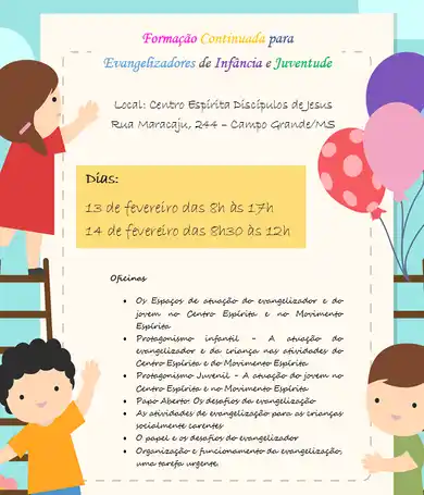 Formação Continuada para Evangelizadores de Infância e Juventude