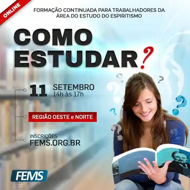 Formação Continuada para Trabalhadores da Área do Estudo do Espiritismo. 