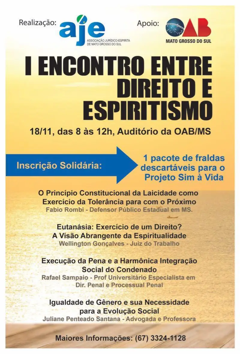 I ENCONTRO ENTRE DIREITO E ESPIRITISMO
