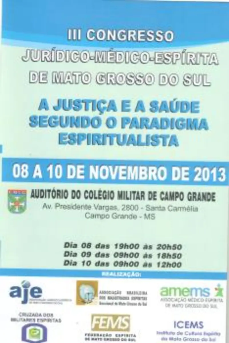 III Congresso Jurídico-Médico-Espírita de Mato Grosso do Sul