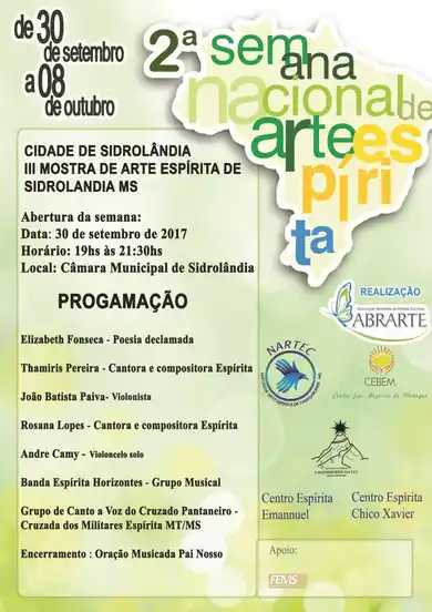 III MOSTRA DE ARTE ESPÍRITA DE SIDROLÂNDIA