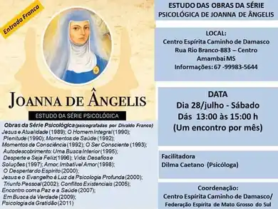 Nova turma de Estudos da Série Psicológica Joanna de Angelis