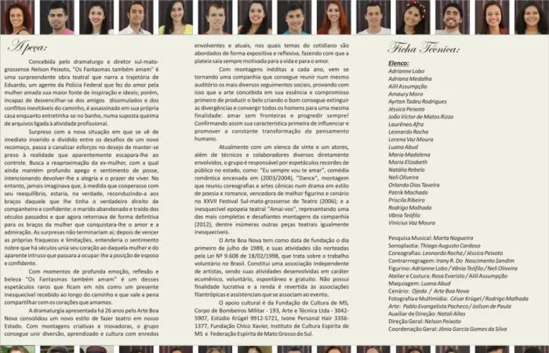 "Os fantasmas também amam" acompanhe a Turnê 2015 do Grupo de Teatro Arte Boa Nova