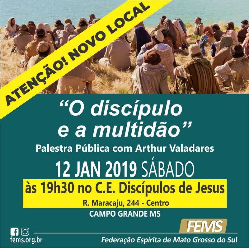 Palestra pública O discípulo e a multidão
