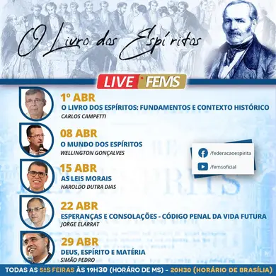 Programação de Lives: Abril/2021