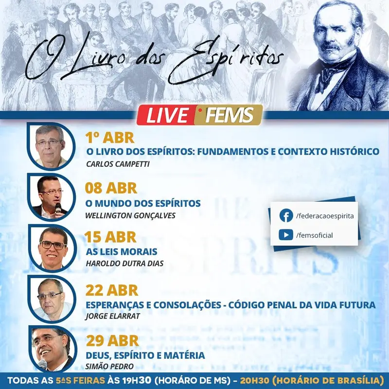 Programação de Lives: Abril/2021