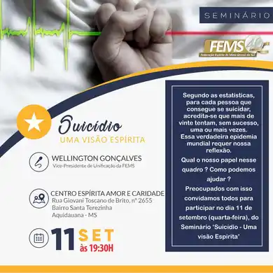 SEMINÁRIO " Suicídio - Uma Visão Espírita " 