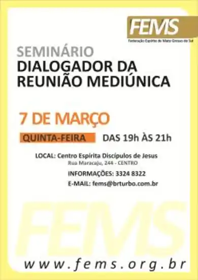 Seminário "Dialogador da reunião mediúnica"