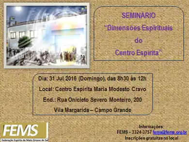 Seminário: Dimensões Espirituais do Centro Espírita 