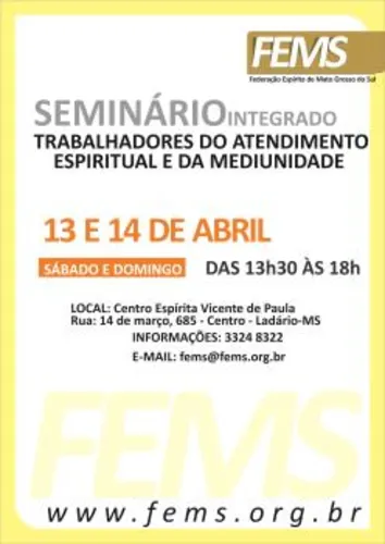 Seminário em Ladário-MS
