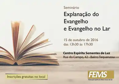 Seminário: Explanação do Evangelho e Evangelho no Lar 