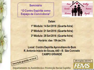Seminário "O Centro Espírita como Espaço de Convivência"