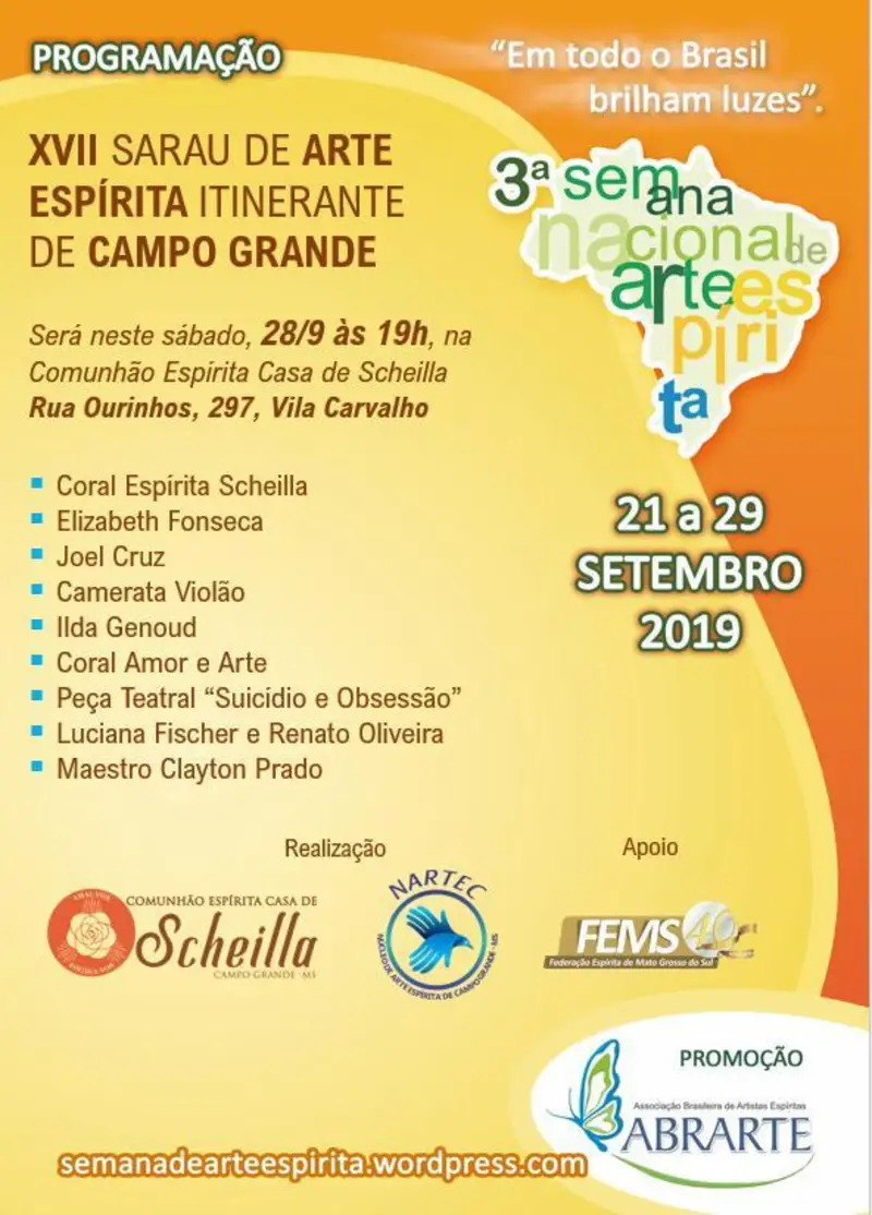 XVII SARAU DE ARTE ESPÍRITA ITINERANTE DE CAMPO GRANDE